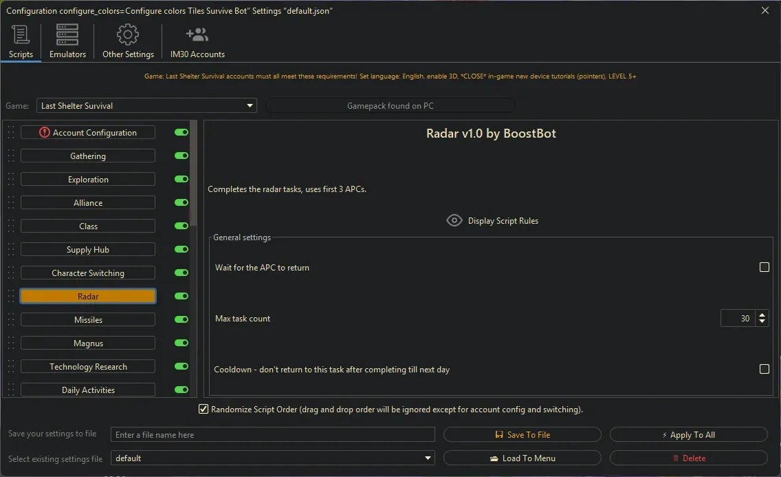 Last Shelter Survival Bot - Radar